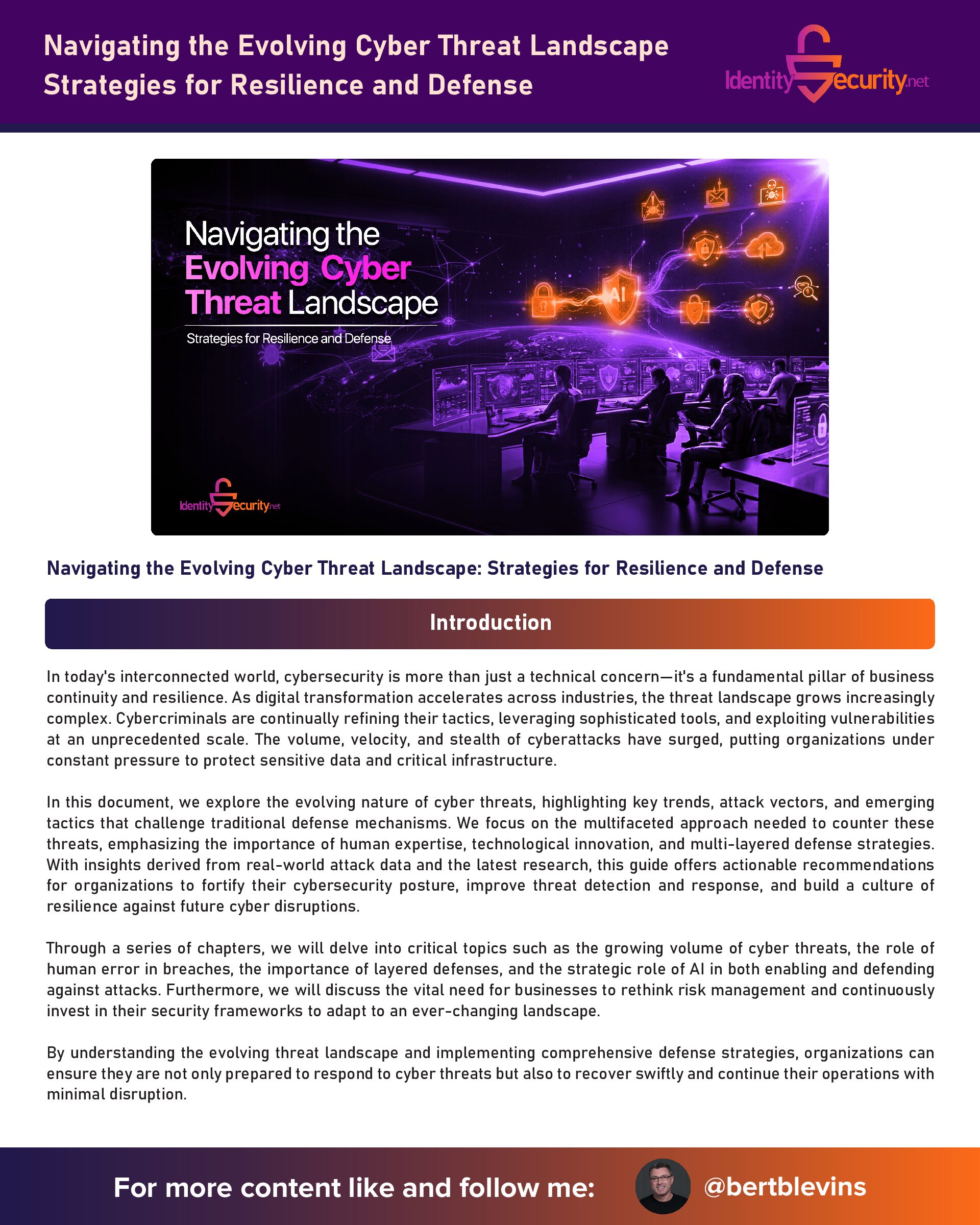 Navigating the Evolving Cyber Threat Landscape – Strategies for Resilience and Defense