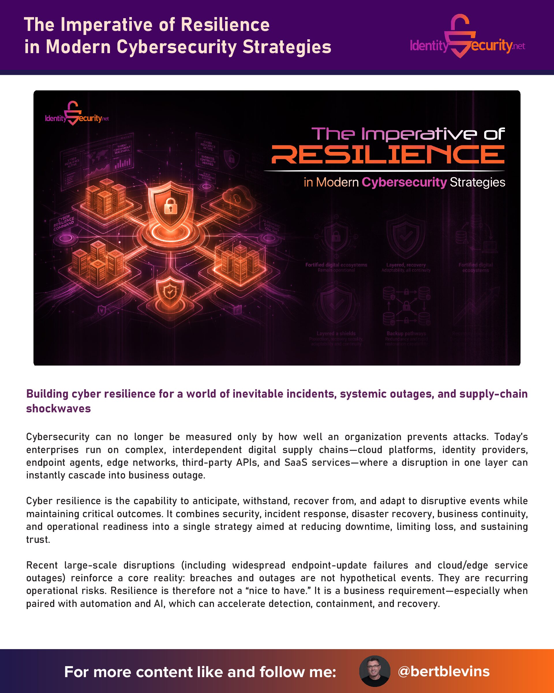 The Imperative of Resilience in Modern Cybersecurity Strategies