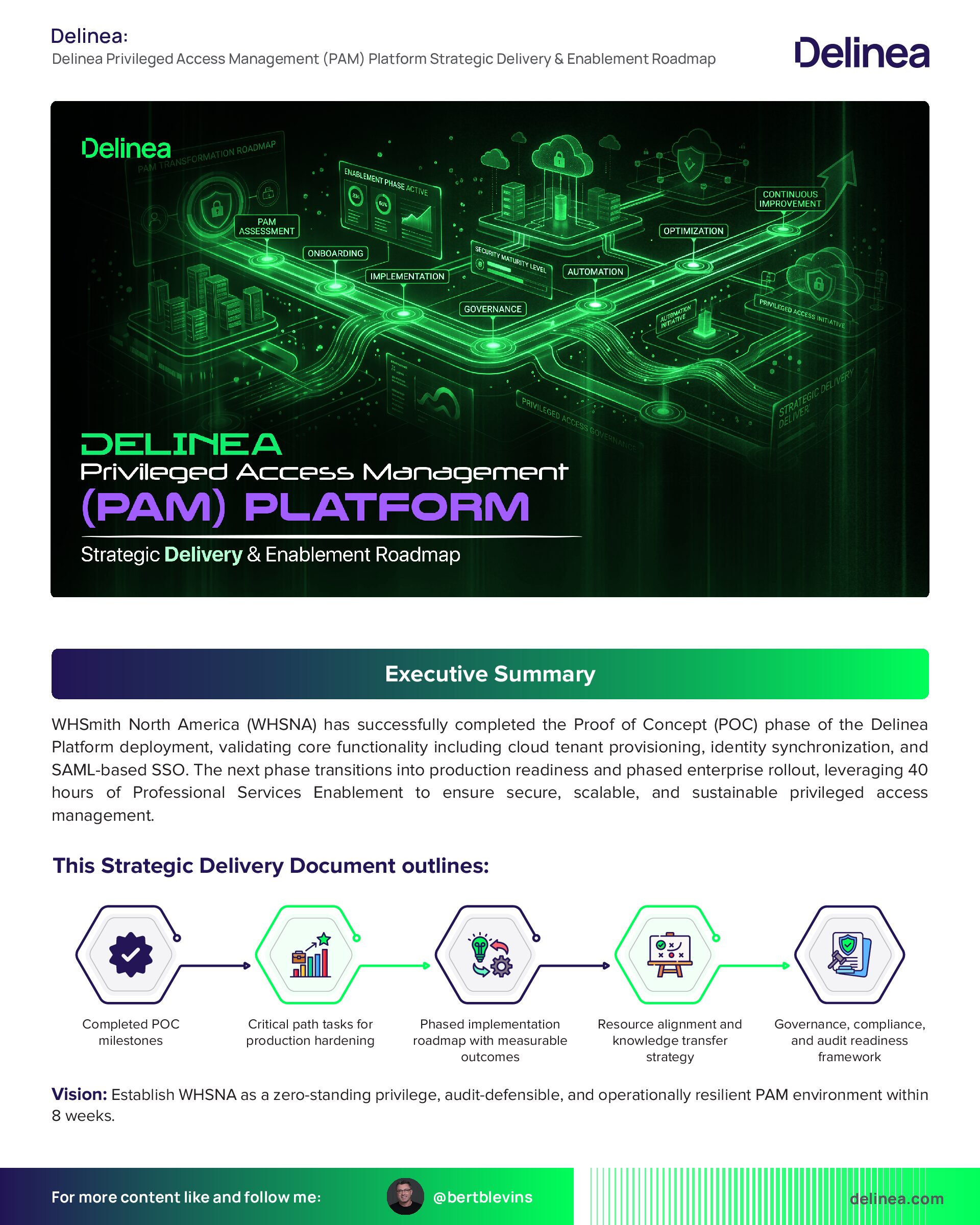 Delinea Privileged Access Management (PAM) Platform Strategic Delivery & Enablement Roadmap